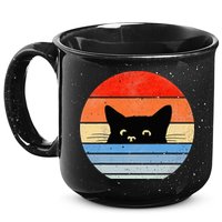 Retro Cat Cat Lover Cat Owner Cute Cat 15oz Campfire Ceramic Mug