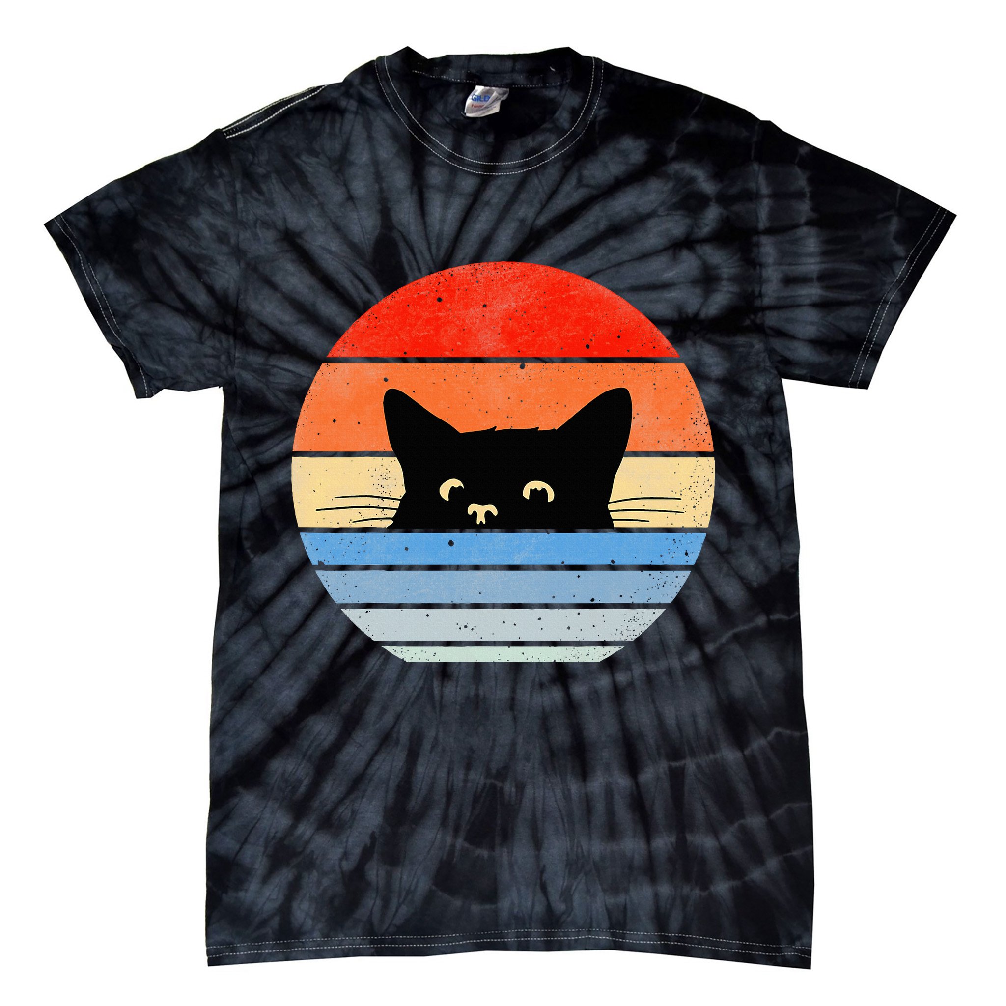 Retro Cat Cat Lover Cat Owner Cute Cat Tie-Dye T-Shirt
