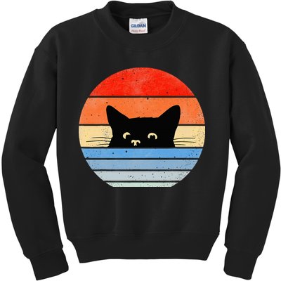 Retro Cat Cat Lover Cat Owner Cute Cat Kids Sweatshirt