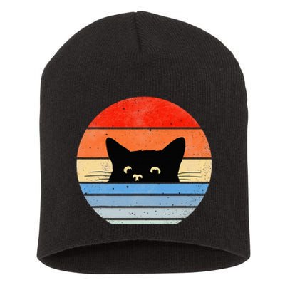 Retro Cat Cat Lover Cat Owner Cute Cat Short Acrylic Beanie