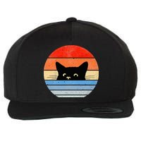 Retro Cat Cat Lover Cat Owner Cute Cat Wool Snapback Cap