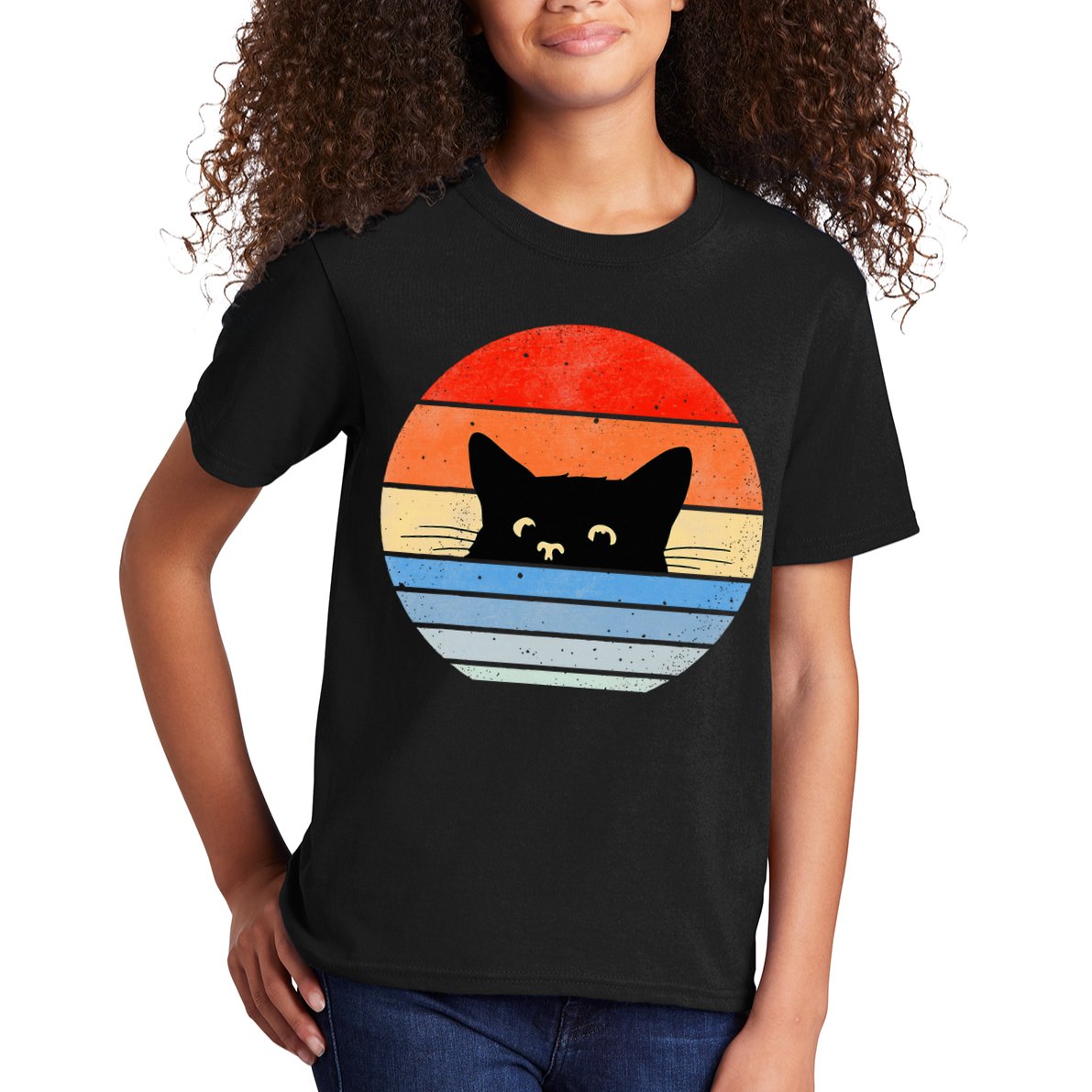 Retro Cat Cat Lover Cat Owner Cute Cat Kids T-Shirt