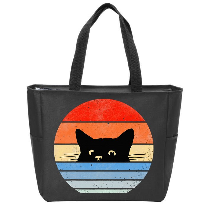 Retro Cat Cat Lover Cat Owner Cute Cat Zip Tote Bag