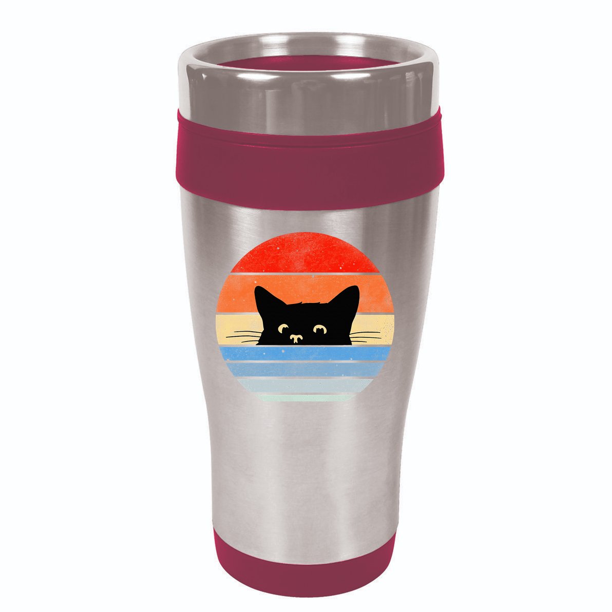 Retro Cat Cat Lover Cat Owner Cute Cat 16oz Travel Tumbler