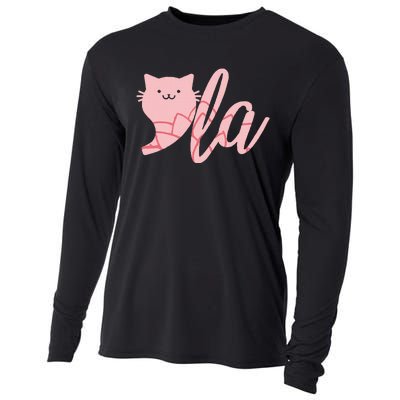 Retro Cat Comma La Kamala Harris For President 2024 Election Cooling Performance Long Sleeve Crew