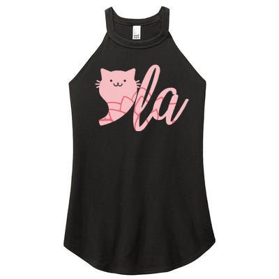 Retro Cat Comma La Kamala Harris For President 2024 Election Women's Perfect Tri Rocker Tank