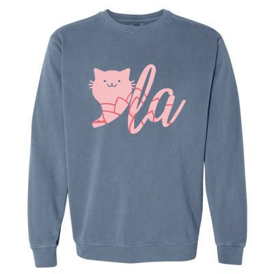 Retro Cat Comma La Kamala Harris For President 2024 Election Garment-Dyed Sweatshirt