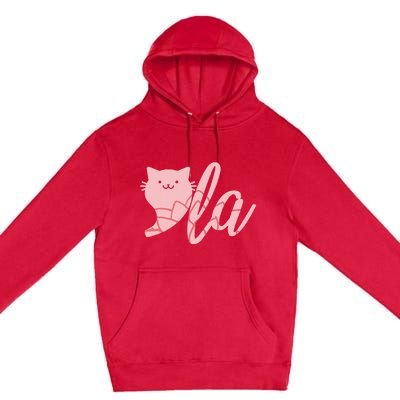 Retro Cat Comma La Kamala Harris For President 2024 Election Premium Pullover Hoodie