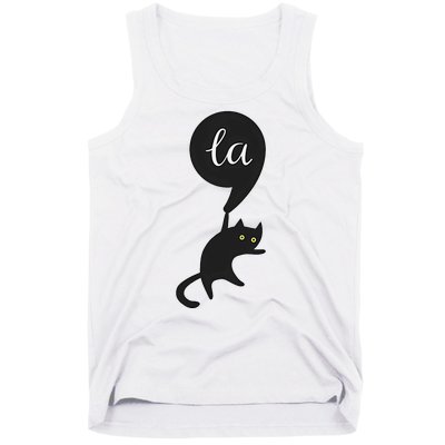 Retro Cat Comma La Kamala Harris For President 2024 Election Tank Top