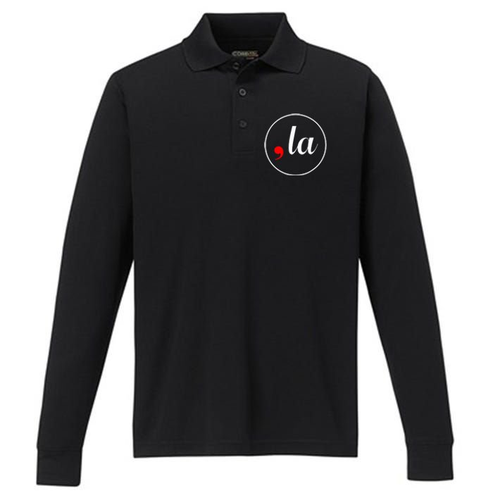 Retro Cat Comma La 47th Comma La 2024 Performance Long Sleeve Polo