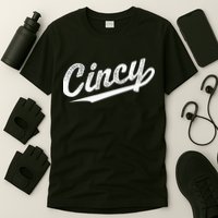Retro Cincy Cincinnati Ohio Vintage Cursive Script Throwback T-Shirt