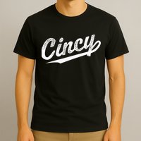 Retro Cincy Cincinnati Ohio Vintage Cursive Script Throwback T-Shirt