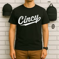 Retro Cincy Cincinnati Ohio Vintage Cursive Script Throwback T-Shirt