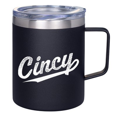 Retro Cincy Cincinnati Ohio Vintage Cursive Script Throwback 12oz Stainless Steel Coffee Mug