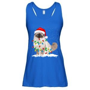 Ragdoll Cat Christmas Lights Xmas Cat Lover Gift Ladies Essential Flowy Tank