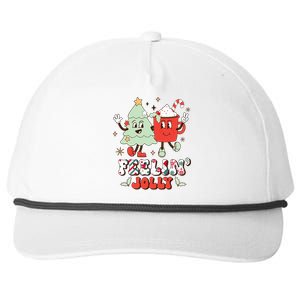 Retro Christmas Coffee Christmas Tree Retro Holiday Funny Gift Snapback Five-Panel Rope Hat