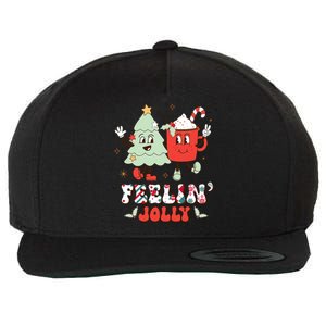 Retro Christmas Coffee Christmas Tree Retro Holiday Funny Gift Wool Snapback Cap