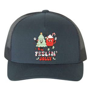 Retro Christmas Coffee Christmas Tree Retro Holiday Funny Gift Yupoong Adult 5-Panel Trucker Hat