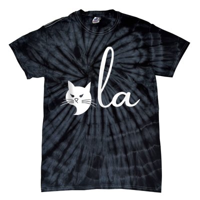 Retro Cat Comma La Kamala Harris For President 2024 Election Tie-Dye T-Shirt