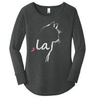 Retro Cat Comma La Cat Ladie La Women's Perfect Tri Tunic Long Sleeve Shirt