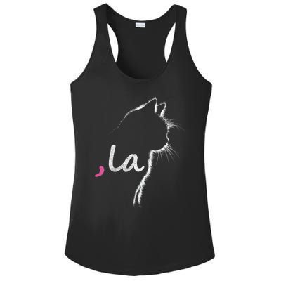 Retro Cat Comma La Cat Ladie La Ladies PosiCharge Competitor Racerback Tank