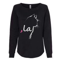 Retro Cat Comma La Cat Ladie La Womens California Wash Sweatshirt