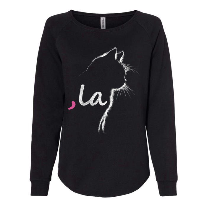 Retro Cat Comma La Cat Ladie La Womens California Wash Sweatshirt