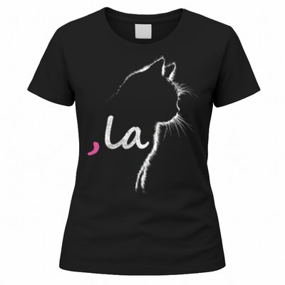 Retro Cat Comma La Cat Ladie La Women's T-Shirt