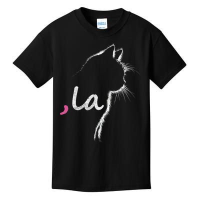 Retro Cat Comma La Cat Ladie La Kids T-Shirt