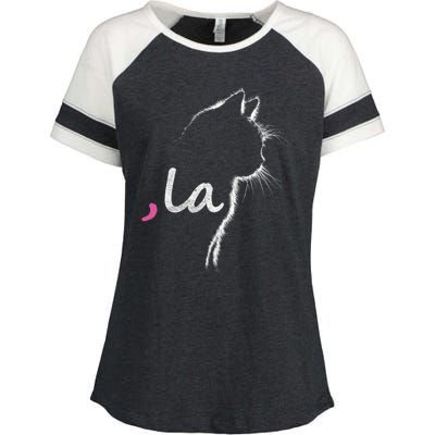 Retro Cat Comma La Cat Ladie La Enza Ladies Jersey Colorblock Tee