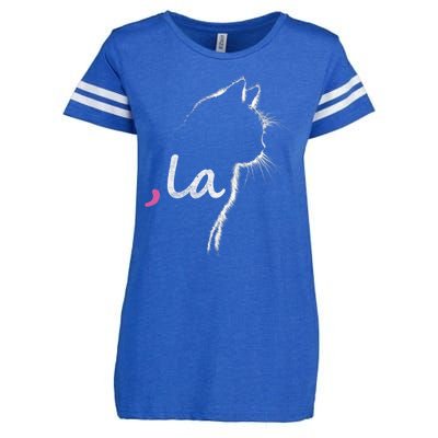 Retro Cat Comma La Cat Ladie La Enza Ladies Jersey Football T-Shirt