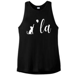 Retro Cat Comma La Comma La Funny 2024 Ladies PosiCharge Tri-Blend Wicking Tank