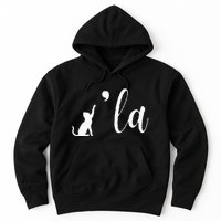 Retro Cat Comma La Comma La Funny 2024 Hoodie