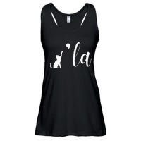 Retro Cat Comma La Comma La Funny 2024 Ladies Essential Flowy Tank