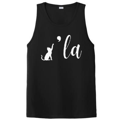 Retro Cat Comma La Comma La Funny 2024 PosiCharge Competitor Tank