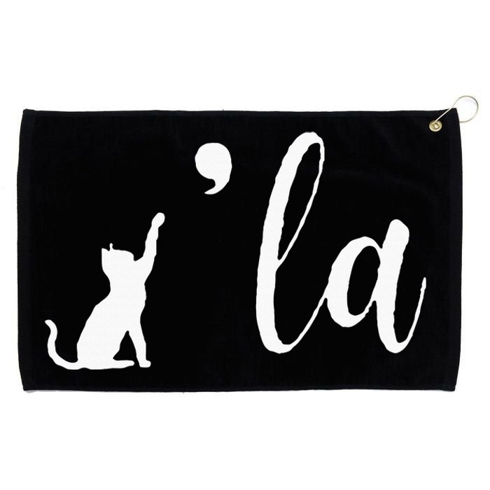 Retro Cat Comma La Comma La Funny 2024 Grommeted Golf Towel