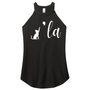 Retro Cat Comma La Comma La Funny 2024 Women's Perfect Tri Rocker Tank