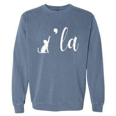 Retro Cat Comma La Comma La Funny 2024 Garment-Dyed Sweatshirt