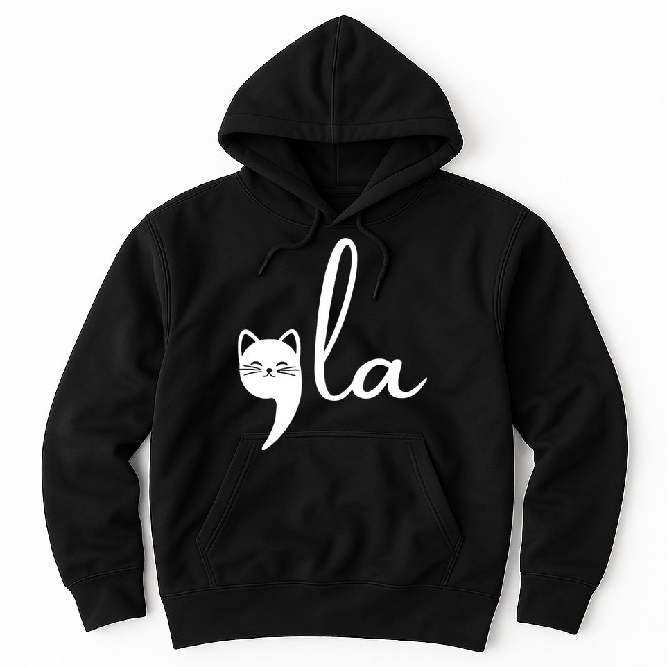 Retro Cat Comma La Kamala Harris For President 2024 Election Hoodie