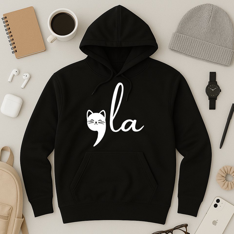 Retro Cat Comma La Kamala Harris For President 2024 Election Hoodie