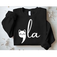 Retro Cat Comma La Kamala Harris For President 2024 Election Sweatshirt