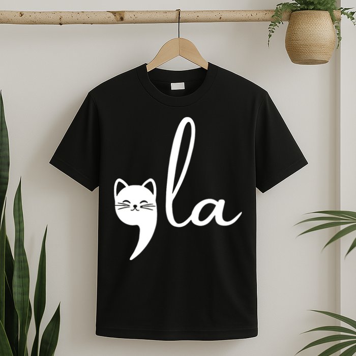 Retro Cat Comma La Kamala Harris For President 2024 Election T-Shirt