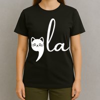 Retro Cat Comma La Kamala Harris For President 2024 Election T-Shirt