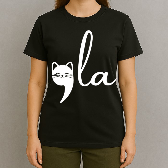 Retro Cat Comma La Kamala Harris For President 2024 Election T-Shirt
