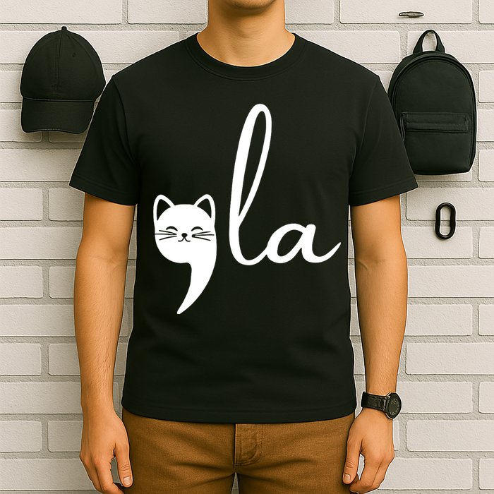 Retro Cat Comma La Kamala Harris For President 2024 Election T-Shirt