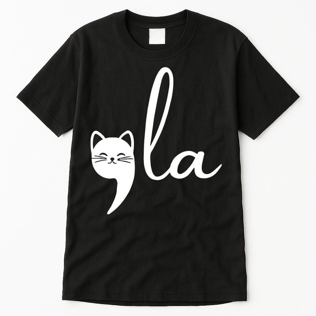 Retro Cat Comma La Kamala Harris For President 2024 Election Tall T-Shirt