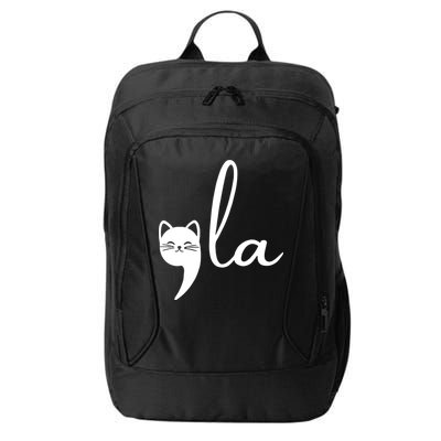 Retro Cat Comma La Kamala Harris For President 2024 Election City Backpack