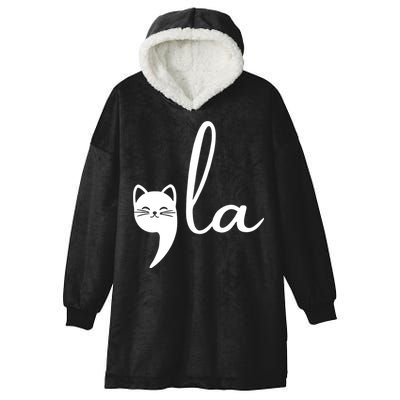 Retro Cat Comma La Kamala Harris For President 2024 Election Hooded Wearable Blanket