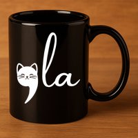 Retro Cat Comma La Kamala Harris For President 2024 Election 11oz C Handle Ceramic Mug