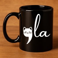 Retro Cat Comma La Kamala Harris For President 2024 Election 11oz C Handle Ceramic Mug